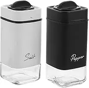 NOLITOY 2pcs Lidded Glass Spice Organizer Rotatable Spice Bottles for Kitchen Multifunctional Condiment Jars for Pepper and Cumin Storage Secure Sealing for Flavor Preservation