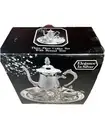 Elegance in Silver Three Piece Coffee Set Round Tray