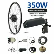 Ebike Kit 26 Inch Rear Wheel 36V 350W Motor Battery LCD5 Display Controller