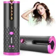 Wireless Rotating Hair Curler with LCD Display & Timer