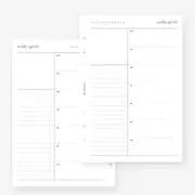 A5 Undated Weekly No.11 Week on One Page Planner Insert for Filofax A5, LV GM agenda refill 6 hole 5.8 x 8.3