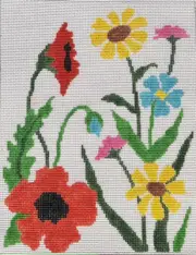 Wildflowers 2 Hand Painted Needlepoint Canvas