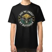 Ask Me About My Butthole UFO Alien Abduction Retro Vintage T-shirt