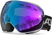ACURE Ski Goggles, OTG Frameless Snow Snowboard Goggles of Dual Lens with Anti Fog & UV400 Protection for Men, Women, Youth