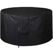 Round Gas Fire Pit/Table Cover-Fit 36-40 inch Outdoor Firepit/Bowl,600D Heavy.