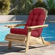 Sutteles Adirondack Chair Cushion - Non-Slip Tufted Cushion with High-Density Sponge, Waterproof & Fade Resistant Rocking Chair Cushion, Burgundy