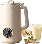 Nut Milk Maker, 1L Automatic Soy Milk Maker, 8-in-1 Almond Milk Maker with 12H Timer/Auto-Clean/Filter Free/Keep Warm, Stainless Steel Plant-Based Milk Machine Maker for Home Kitchen