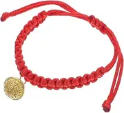 Hohopeti Adjustable Cat Collar with Fortune Bell Handwoven Rope Red Bandana Pet Collar for Cats Small Dogs 15-40cm