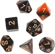 ZUNOXAZ 1 Set Double Color Dice Kit of Creative Sky Numbers Acrylic Game Dice for Entertainment Multi Faceted Design Lightweight for Board Games and Parties Random Color Random Color