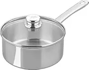 [Tala] Performance Stainless Steel Cookware 20cm Saucepan with Glass lid. Made in Portugal, with Guarantee, Suitable for All hob Types Including Induction