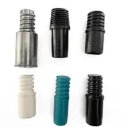 Broom Extension Pole Adapter Tips Plastic Threaded Handle Tips End Adapter Black 4X1.5CM