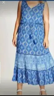 AUTOGRAPH BLUE FLORAL DRESS SZ 26 $125 @@ SAVE ON POST@@.