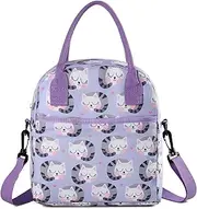 Lunch Box Bag for Kids,VASCHY Insulated Lightweight Lunch Tote for Children Girls School Daycare Kindergarten Little Cats