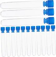 BELLIFFY 50pcs Clear Test Tubes for Sample Storage Vials for Science Experiments Craft Projects and Plant Propagation Lightweight and Reusable Storage