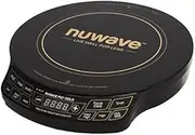Nuwave Precision Induction Cooktop Gold, 30.5cm Shatter-Proof Ceramic Glass Surface, Large 20.3cm Heating Coil, Portable, 51Temp Settings 40°C to 250°C, 3 Wattage Settings 900, 1500, and 2000 Watts