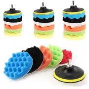 8pcs 4"5"6" Buffing Waxing Polishing Sponge Pads Kit Set For Car Polisher Drill~