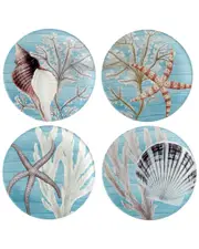 Certified International Beyond The Shore Set of 4 Salad Plates