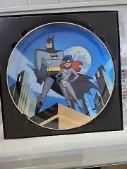 Warner Brothers Gallery Batman Animated Series Batman/Batgirl Collectors Plate