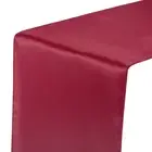 6 Pack Satin Table Runner, 12"x108" Smooth Silk Table Runner, Deep Red