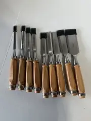 Carpenter Tool Set of 9 Hand Tool wood working Chisels
