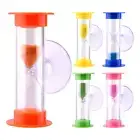 Sand Timer 5 Pcs Suction Cup Glass Timing Clock Timers Set 2mins / 3mins