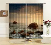 3D Sky waves 37 Blockout Photo Curtain Printing Curtains Drapes Fabric Window AU