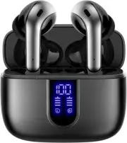 Bluetooth Headphones True Wireless Earbuds 60H Playtime LED Power Display Earpho