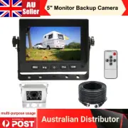 5" Monitor 4 PIN 12V/24V Car White Parking Reversing Rear view Camera System Kit