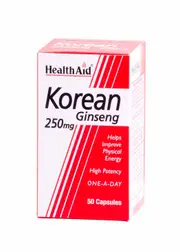 Health Aid Korean Ginseng 250mg, 50 Capsules
