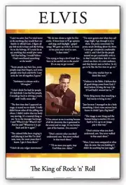 ROCK MUSIC POSTER In Their Words Elvis