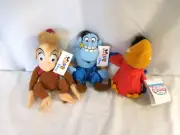 Disney Aladdin Character Beanies Iago, Genie, Abu Plush Toys Club Disney Tag