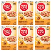 Fiber One Honey Clusters Cereal – 6 Pack Whole Grain Goodness Real Honey 17.5 oz