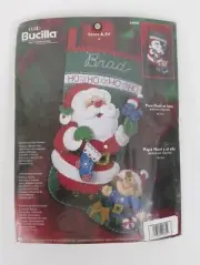 Bucilla Felt Stocking Kit 18" Santa & Elf #84945