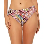 MSRP $59 Bleu Rod Beattie Women's Swimwear Ruched Sarong Bikini Size 12