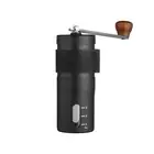 Black Portable Stainless Steel Coffee Grinder Manual Hand-Cranked Coffee Mill He