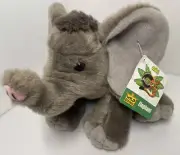 WILD REPUBLIC Plush African Elephant Cuddlekins Tag Has Wear New 10in with Tail