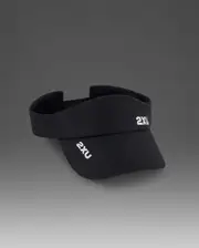 Run Visor, 2XU, OSFA, Black/Black, Unisex