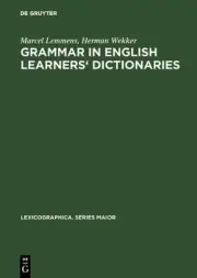 Grammar in English learners' dictionaries by Marcel Lemmens (English) Hardcover