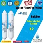 2 X FISHER AND PAYKEL FRIDGE WATER FILTER FOR RX611DUX EXTERNAL CARTRIDGE