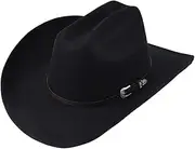YFVFAGDMKV Classic Rolled Western Cowboy Hat with Leather Vintage Big-Edge Gentleman Cowgirl Jazz Hat Sunshade Cowboy Hat(2)