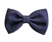 ️ NEW Authentic BRIONI Dark Purple Blue 100% SILK Men's Pre-Tied BOW TIE