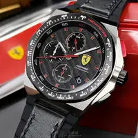 在飛比找樂天市場購物網優惠-點數9%★FERRARI手錶,編號FE00053,44mm黑