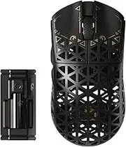 MAMBASNAKE M5 Ultra 39g Carbon Fiber Wireless Mouse, 42K DPI PAW3950 Sensor, 8KHz Polling Rate Gaming Mouse, Tri-Mode 2.4GHz/BT/Wired Computer Mice, Web Driver, for Win/Mac/FPS/MOBA/Esports-Black