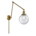 Innovations Large Beacon 1 Light Swing Arm, Brushed BB/Seedy - 238-BB-G204-8
