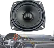 Qikam Car Stereo Speakers - 4 Inches Auto Speakers | Round Speakers, Black Car Speakers, Full Range Audio, Powerful Bass and Clear Vocals