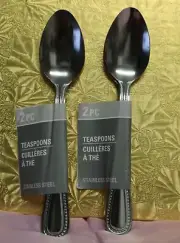 SET OF 4 - Stainless CHINA Teaspoons NEW. TAG NO. 370M