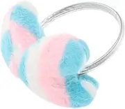 [COSMEVIVI] Color Heart Winter Winter Cartoon Earmuff Love Heart Winter Girl Warm Earmuff Pink Headband Winter Ear Covers Colorful Plush