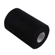 100 Yards 15cm Wedding Decor Tulle Roll Spool Apparel Fabric For Sewing(Black)
