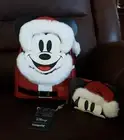Disney Parks Santa Mickey Mouse Loungefly Mini Backpack Bag & Mickey Wallet