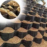 Gravel Grid Retaining Wall Slope Reinforcement and Soil Block/Gravel Road Floor Construction Ground Stabilization Grid for Driveway Paving (1x2m/3.28x6.56ft)